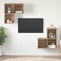 Tv-meubelset 4 pcs artisanaal eikenkleurig 37 x 37 x 72 cm