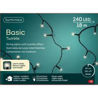 Kerstverlichting warm wit buiten 240 lampjes 1800 cm inclusief timer