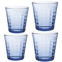 Set van 8 drinkglazen/waterglazen blauw 220/275 ml Prisme - thumbnail