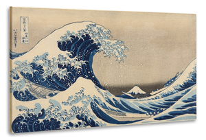 Karo-art Schilderij - Golf van Kanagawa, 2 maten, Premium print