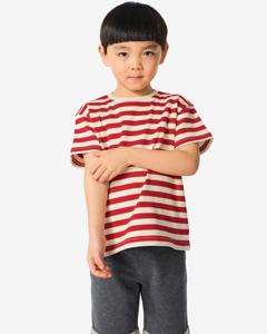 HEMA Kinder T-shirt Strepen Rood (rood)