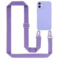 Cadorabo Mobiele telefoon ketting geschikt voor Apple iPhone 12 MINI Hoesje in LIQUID LICHT PAARS - Silicone