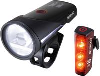 Sigma Verlichtingset aura 100 usb koplamp + blaze link achterlicht