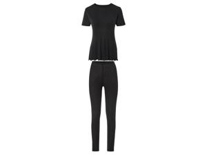esmara Dames loungeset 2-delig (XL (48/50), Zwart)