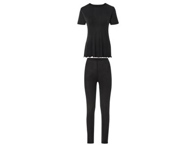 esmara Dames loungeset 2-delig (M (40/42), Zwart)