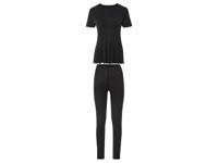 esmara Dames loungeset 2-delig (XL (48/50), Zwart)