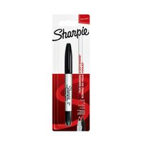 Viltstift Sharpie twin tip rond 0.5mm en 0.9mm zwart blister ÃƒÆ' 1 stuk