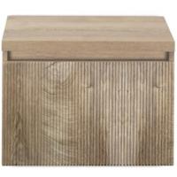 Frozen 3D Badmeubelset 60 cm - Greeplijst in Kleur - Inclusief Wastafelbovenblad Grain Oak