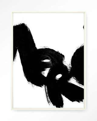 Urban Cotton Wandkleed 'Merci' 145 x 190cm in Floating Frame - off white
