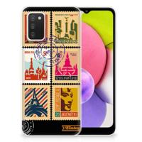 Samsung Galaxy A03S | Silliconen Back Cover | Postzegels