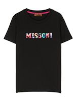 Missoni Kids t-shirt en coton à logo imprimé - Noir - thumbnail