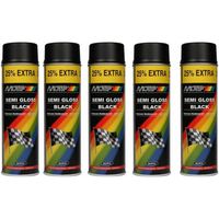 Motip Zijdeglans Acryllak Zwart - 500 ml - Spuit spray zwart - Verf zwart kopen 5 stuks Spuitspray LAK ZWART ZIJDEGLANS - thumbnail