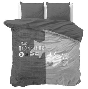 Dreamhouse Dekbedovertrek Monsieur et Madame Grey-2-persoons (200 x 200/220 cm)