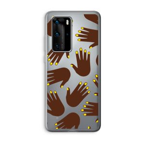 Hands dark: Huawei P40 Pro Transparant Hoesje
