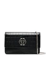 Philipp Plein pochette Superheroin à effet peau de crocodile - Noir - thumbnail