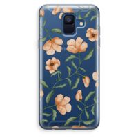 Peachy flowers: Samsung Galaxy A6 (2018) Transparant Hoesje