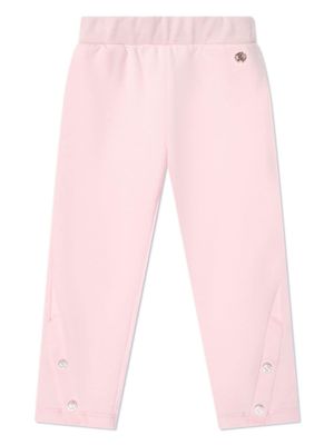 Roberto Cavalli Junior pantalon de jogging en coton à logo imprimé - Rose