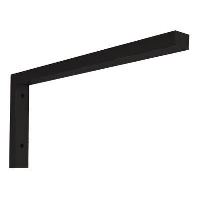 Wiesbaden Bracket ophangbeugel L-vorm plankdrager 40x14 cm zwart mat
