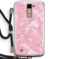 Abstract Painting Pink: LG K10 (2016) Transparant Hoesje met koord