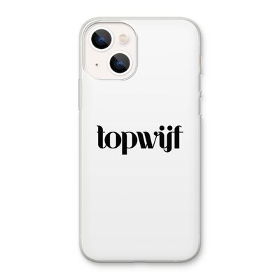 Topwijf Wit: iPhone 13 Transparant Hoesje