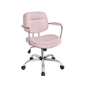 Ergonomische Bureaustoel van PU met Armleuningen, Pastelroze