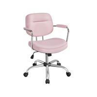 Ergonomische Bureaustoel van PU met Armleuningen, Pastelroze