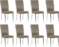 Set van 8 Leren eetkamerstoelen Daily - Echt leer, Modern, Comfortabel en kies uit meer dan 150+ kleuren - Ontdek de Vele Leersoorten en Kleuren bij ShopX