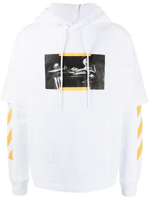 Off-White hoodie à imprimé graphique - Blanc
