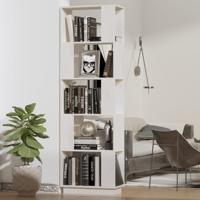 Boekenkast/kamerscherm 51x25x163,5 cm massief grenenhout wit