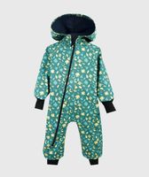 Waterproof Softshell Overall Comfy Sparkling Night Green Jumpsuit - thumbnail