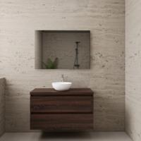 ACTIE BWS Badmeubel | Paris | Sonoma Choco | 100 cm | met topplaat