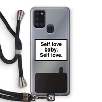 Self love: Samsung Galaxy A21s Transparant Hoesje met koord