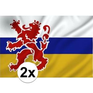 Provincie Limburg vlag - 2x - 100 x 150 cm - Provincie vlaggen - polyester