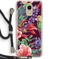 Papegaaien: Samsung Galaxy J6 (2018) Transparant Hoesje met koord