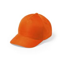 Oranje 5-panel baseballcap voor kinderen   - - thumbnail