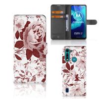 Hoesje Motorola G8 Power Lite Watercolor Flowers | Portemonnee hoesje