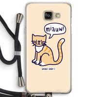 Miauw: Samsung Galaxy A5 (2016) Transparant Hoesje met koord
