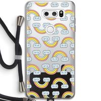 Regenboog: LG V30 Transparant Hoesje met koord