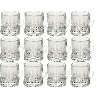Shotglas - 1x - vorm bierpul glaasje/glas - met handvat - 2cl - Oktoberfest