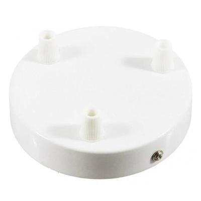 Kap metaal wit 3 uitgangen 120mm