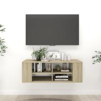 Tv-wandmeubel 102x35x35 cm bewerkt hout sonoma eikenkleurig