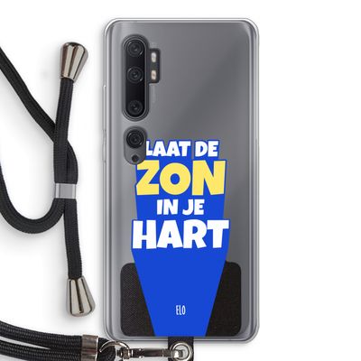 Laat de zon in je hart: Xiaomi Mi Note 10 Pro Transparant Hoesje met koord