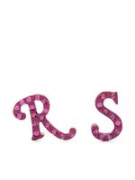 Raf Simons puces d'oreilles à plaque logo - Rose - thumbnail