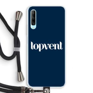 Topvent Navy: Huawei P Smart Pro Transparant Hoesje met koord