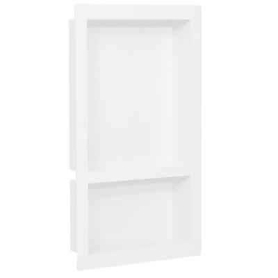 VidaXL Douchenis met 2 vakken 41x69x9 cm hoogglans wit