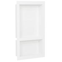 VidaXL Douchenis met 2 vakken 41x69x9 cm hoogglans wit