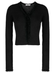 b+ab cardigan orné de plumes à col v - Noir