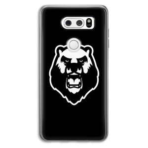 Angry Bear (black): LG V30 Transparant Hoesje