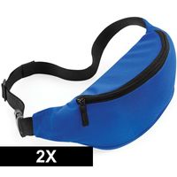 2x Heuptasjes/buideltasjes blauw 38 cm   - - thumbnail