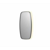 Spiegel INK SP30 50x4x100 cm incl. Indirect LED-Verlichting Rondom en Spiegelverwarming Geborsteld Metal Black